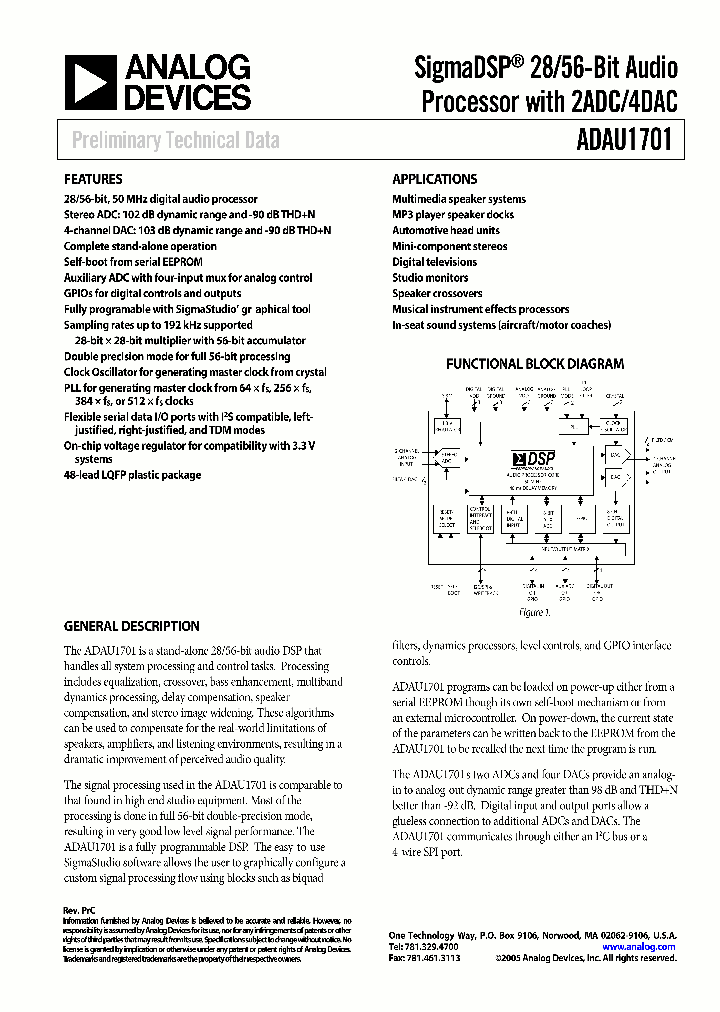 ADAU1701_329545.PDF Datasheet