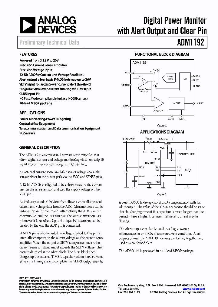 ADM1192NBSP_308817.PDF Datasheet