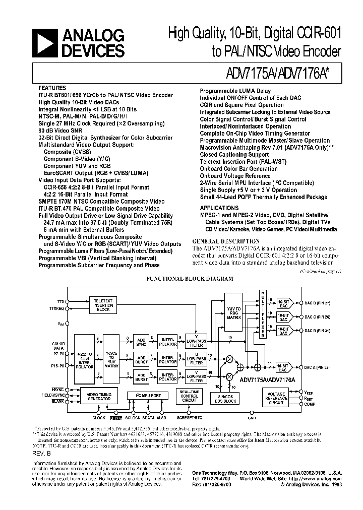 ADV7175A_21433.PDF Datasheet