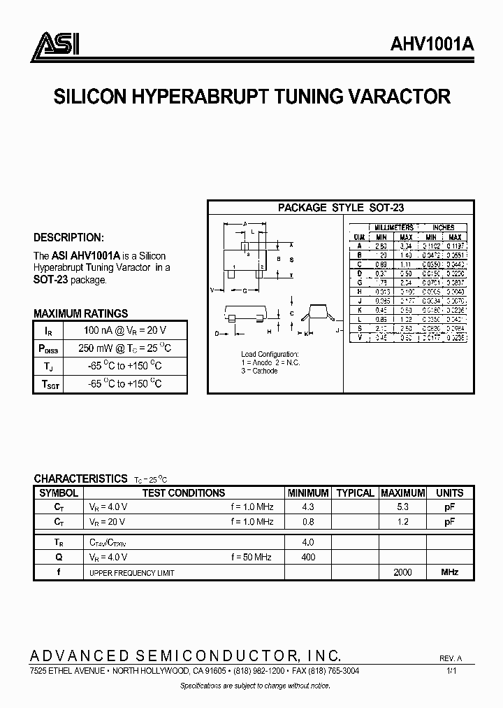 AHV1001A_314033.PDF Datasheet