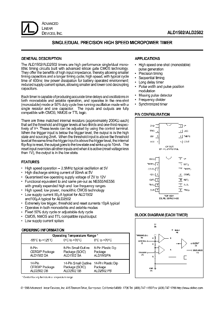 ALD2502DB_309090.PDF Datasheet