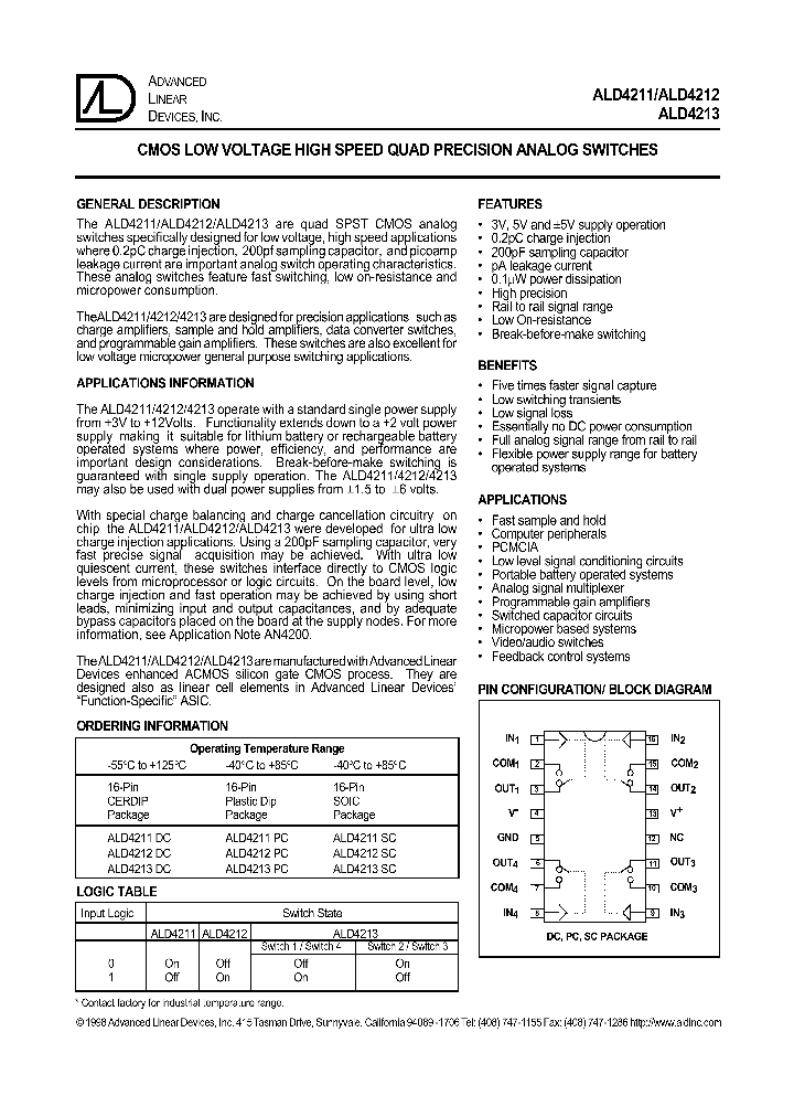 ALD4211_247125.PDF Datasheet