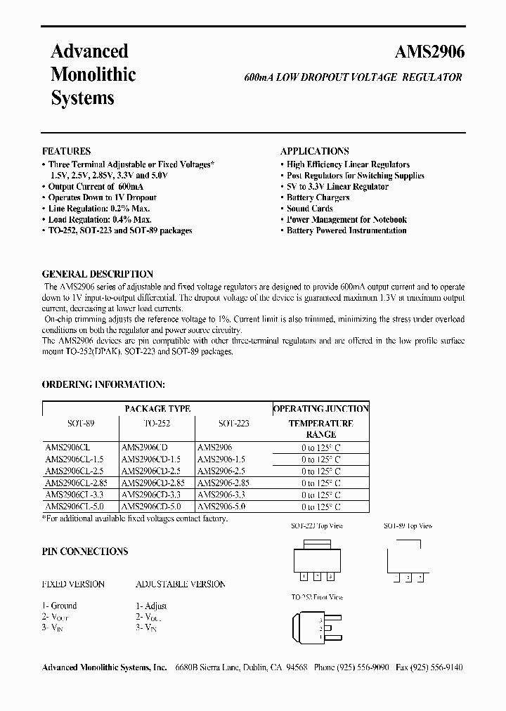 AMS2906_331307.PDF Datasheet