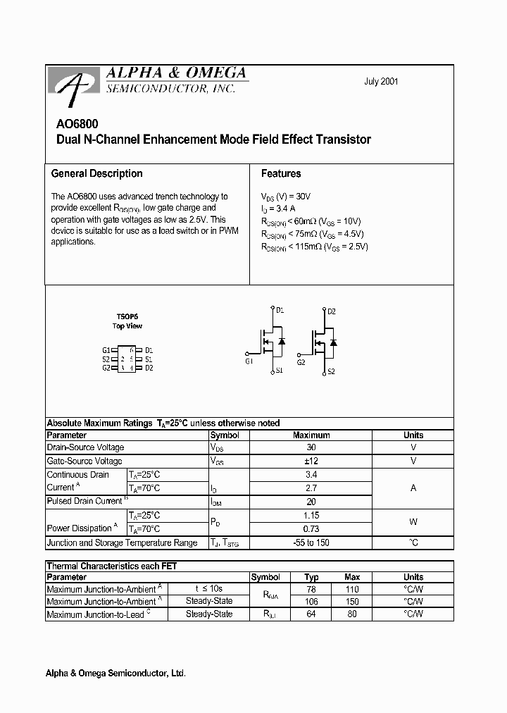 AO6800_329790.PDF Datasheet