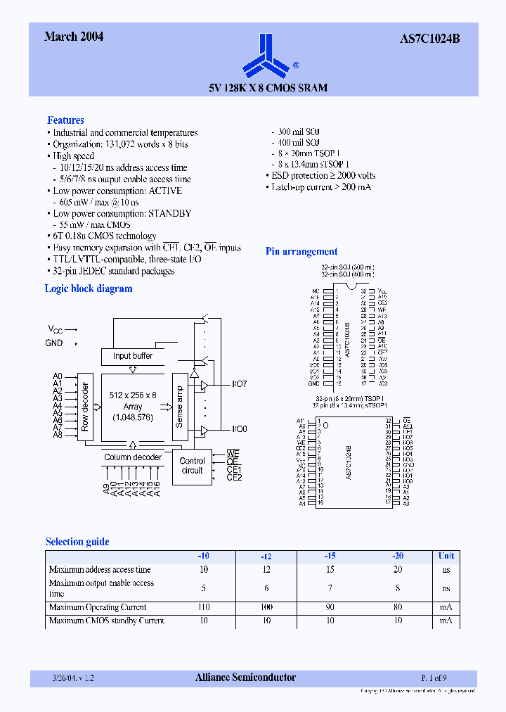 AS7C1024B_339604.PDF Datasheet