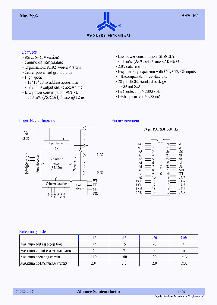 AS7C164_307221.PDF Datasheet