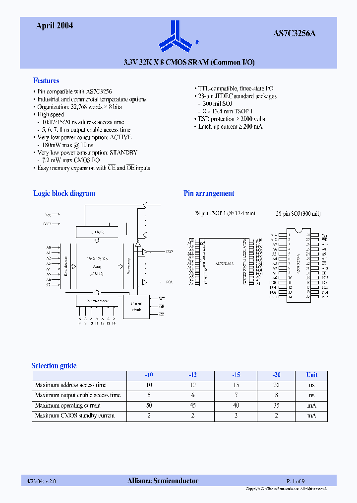 AS7C3256AA_310552.PDF Datasheet