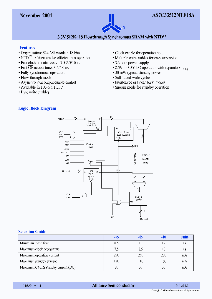 AS7C33512NTF18A_331422.PDF Datasheet