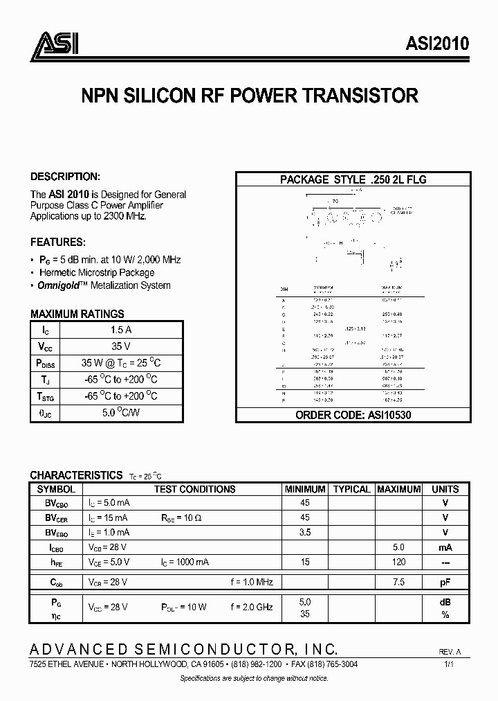 ASI2010_364400.PDF Datasheet
