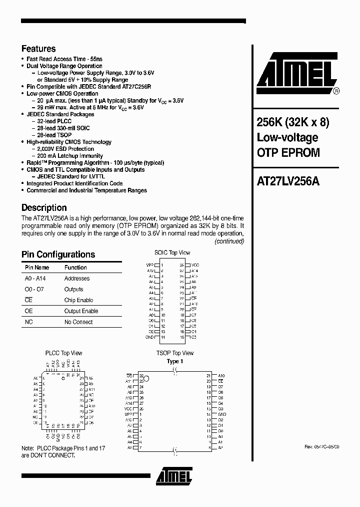 AT27LV256ANBSP_311629.PDF Datasheet