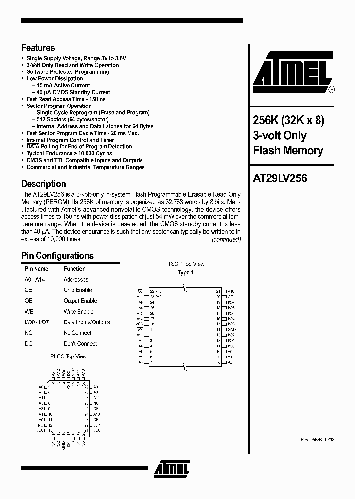 AT29LV256NBSP_338451.PDF Datasheet