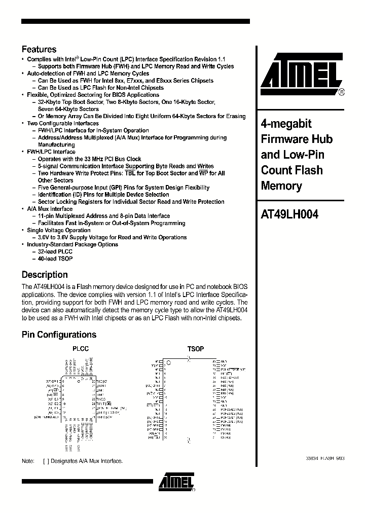 AT49LH004_352348.PDF Datasheet
