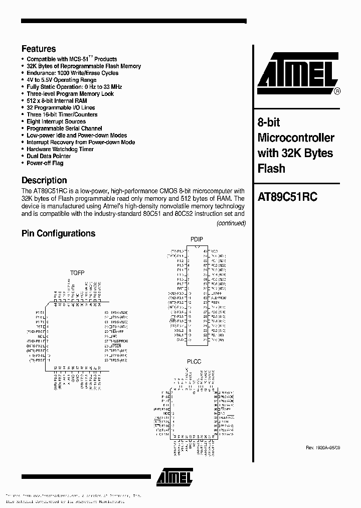 AT89C51RC-24AC_199125.PDF Datasheet