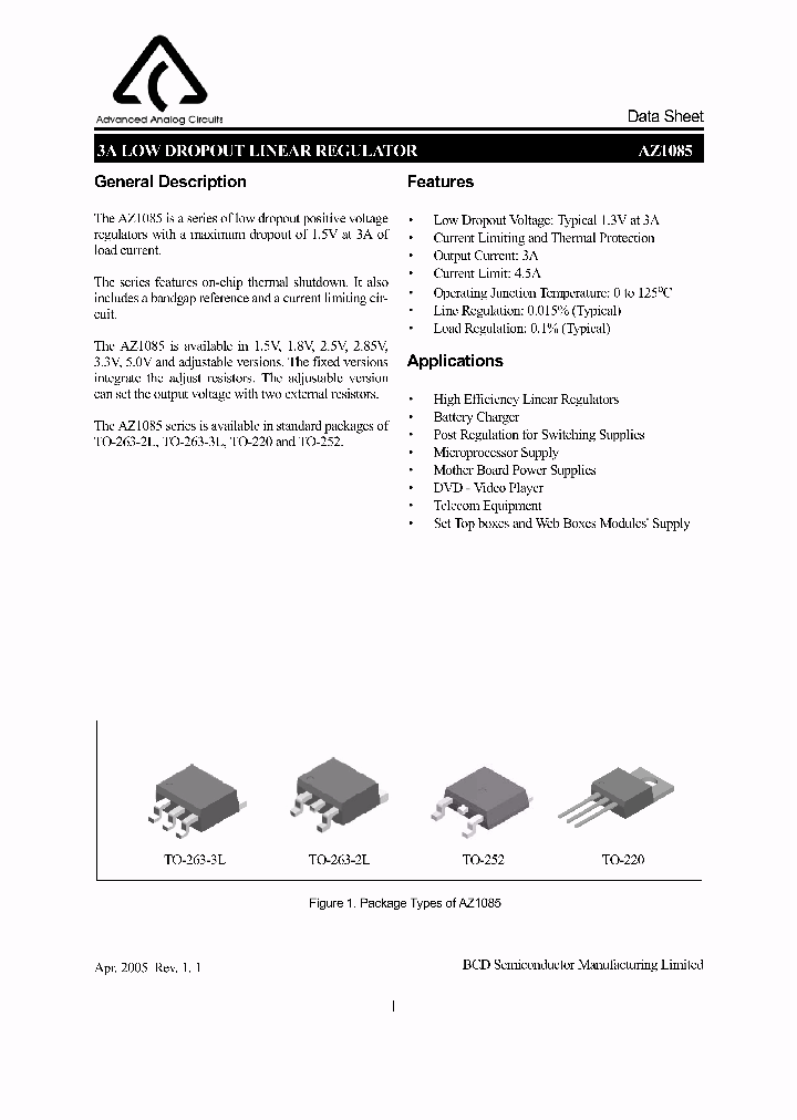 AZ1085S-ADJ_306572.PDF Datasheet