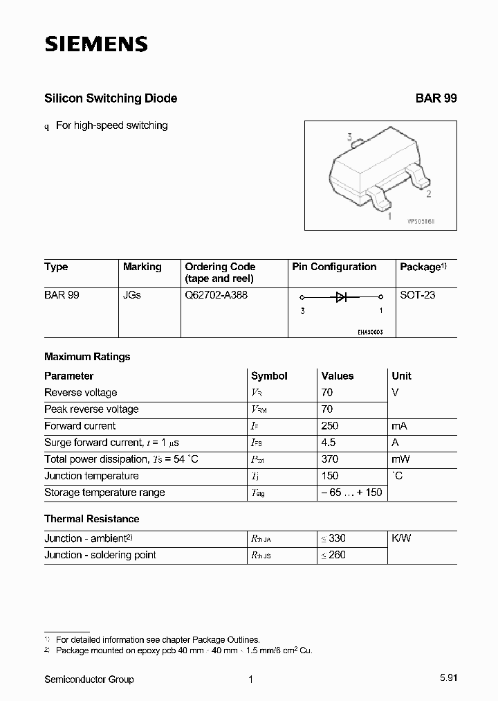 BAR99_356337.PDF Datasheet