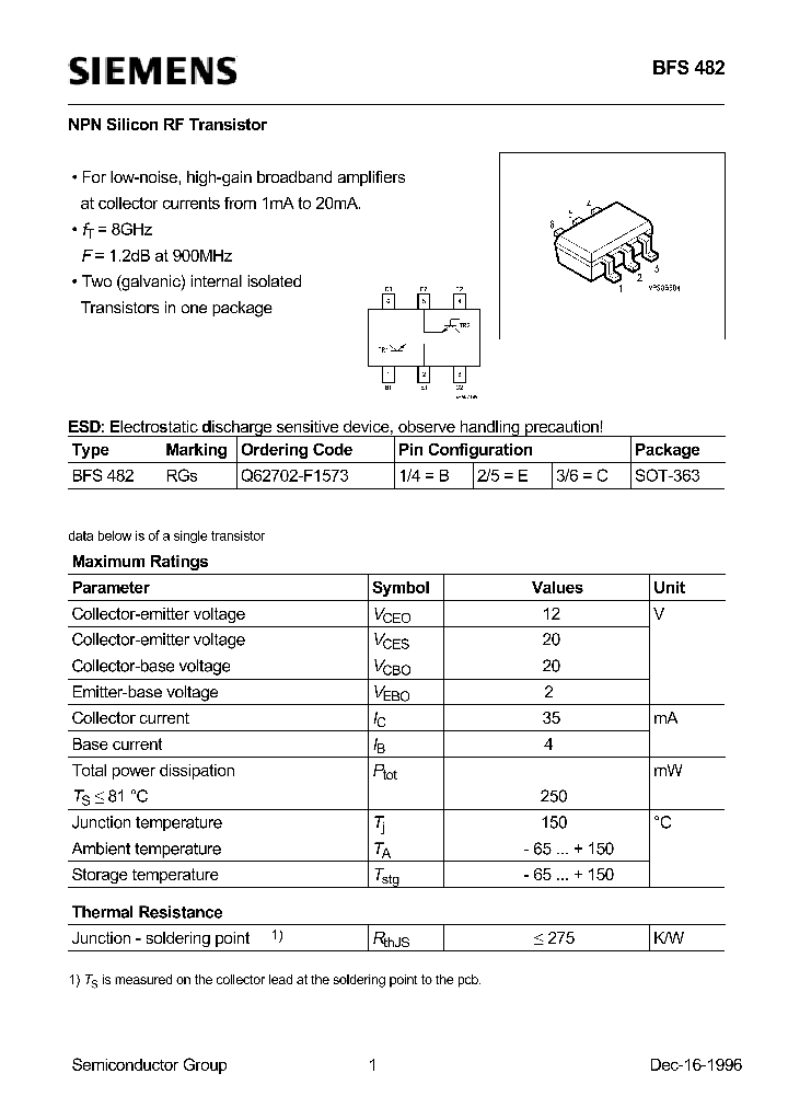 BFS482_316841.PDF Datasheet