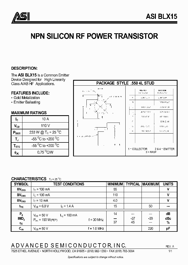 BLX15_196694.PDF Datasheet