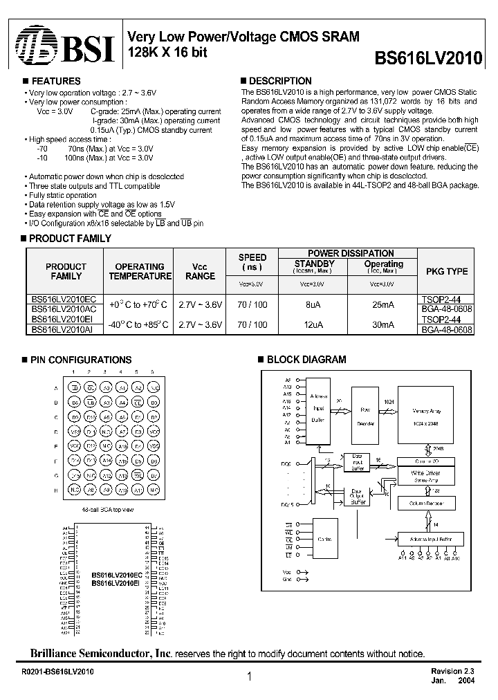 BS616LV2010_326689.PDF Datasheet