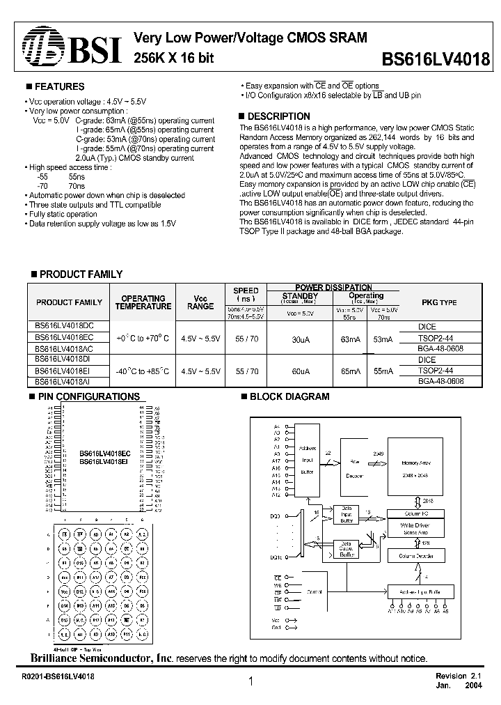 BS616LV4018_315492.PDF Datasheet