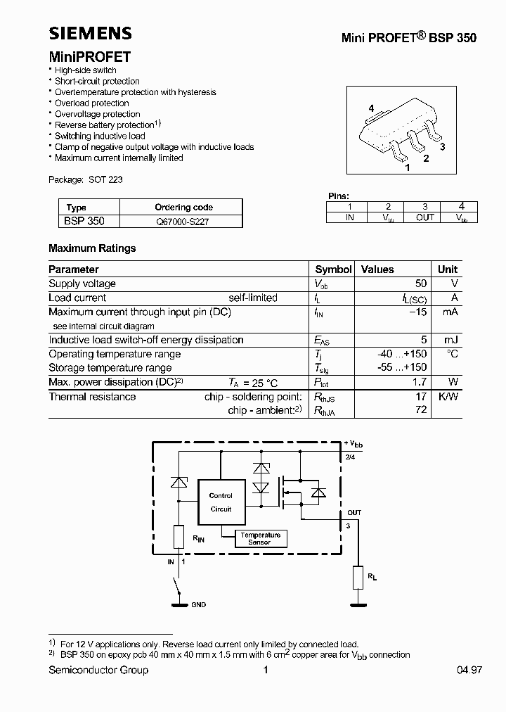 BSP350_22580.PDF Datasheet