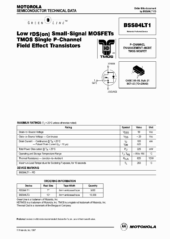 BSS84LT1D_331689.PDF Datasheet