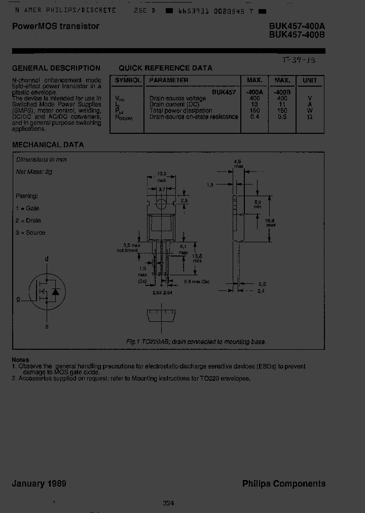 BUK457-400_180034.PDF Datasheet