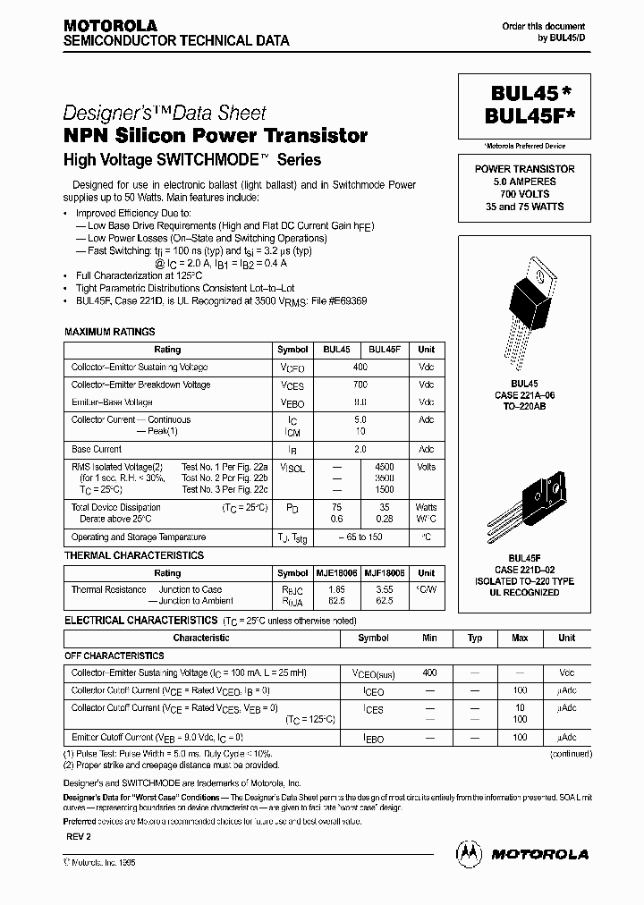 BUL45F_202137.PDF Datasheet