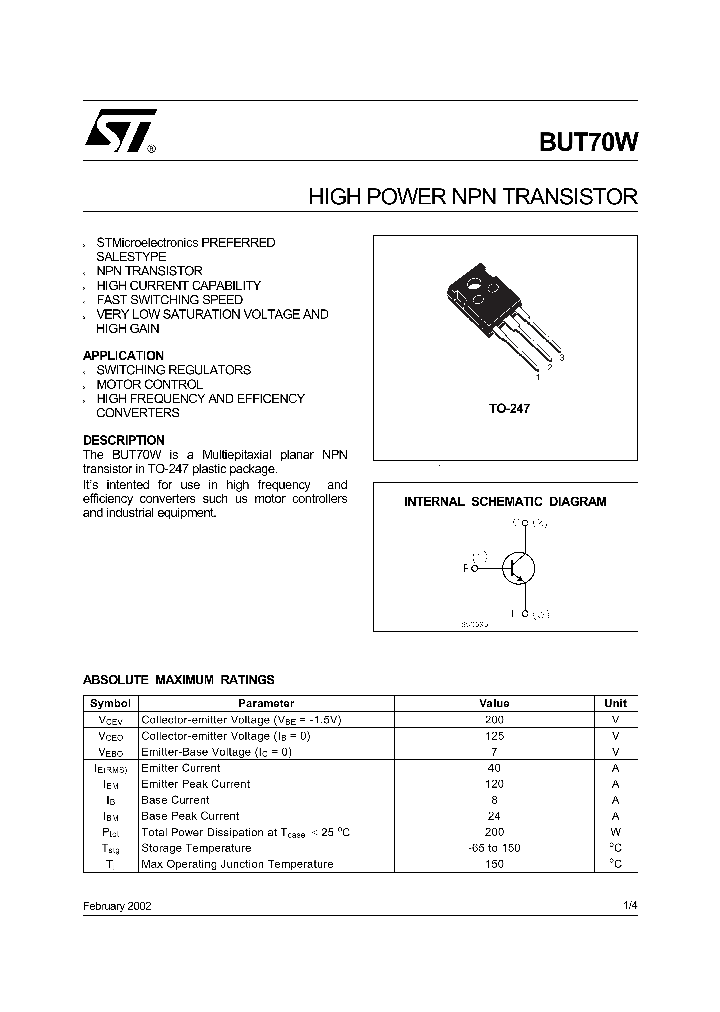 BUT70W_373479.PDF Datasheet