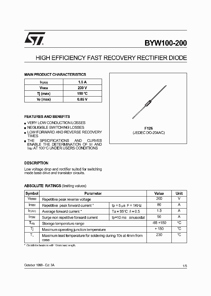 BYW100200_324879.PDF Datasheet