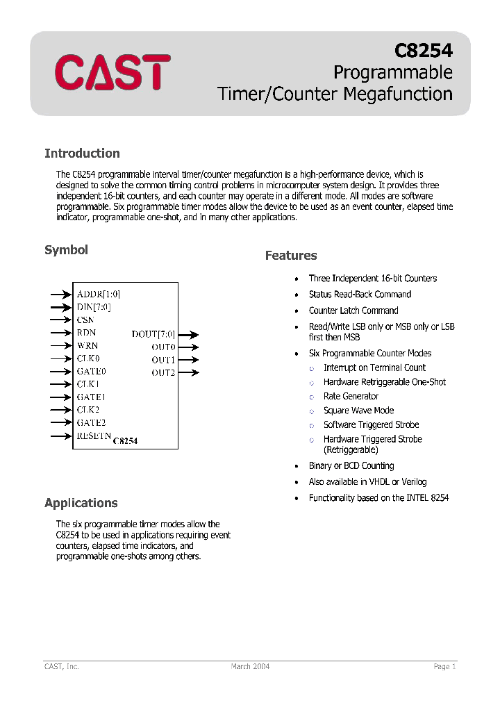 C8254_325682.PDF Datasheet