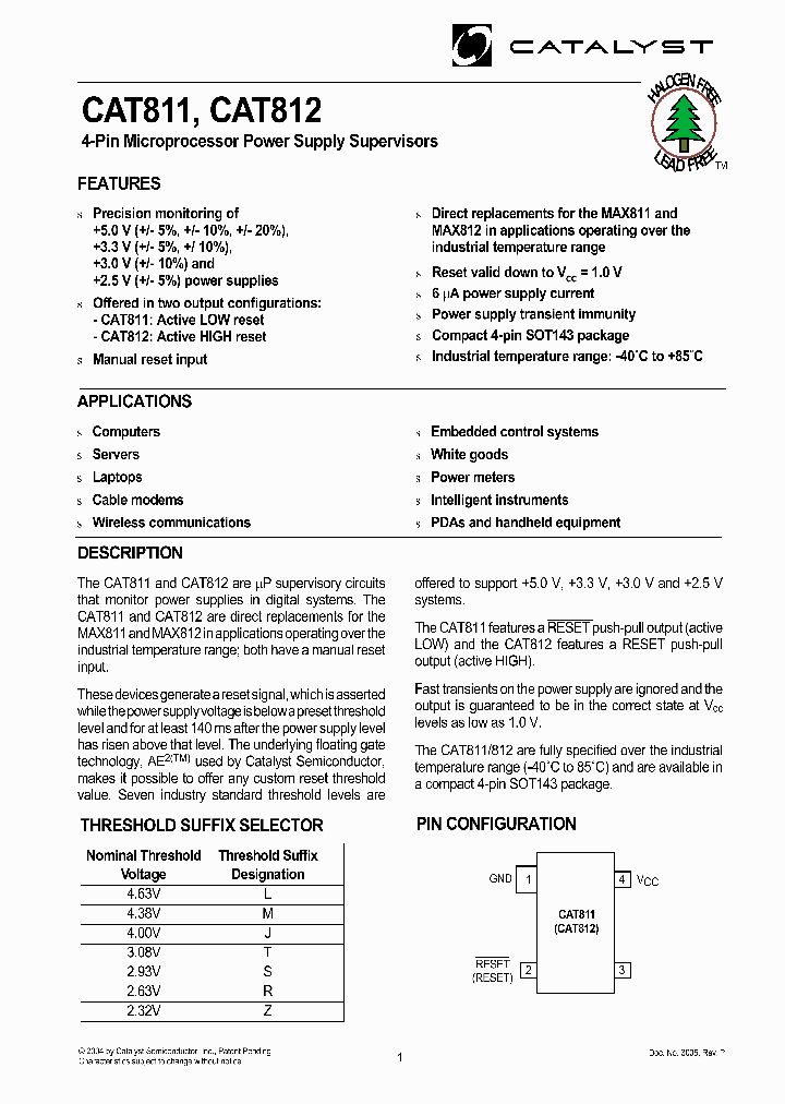 CAT811_311359.PDF Datasheet