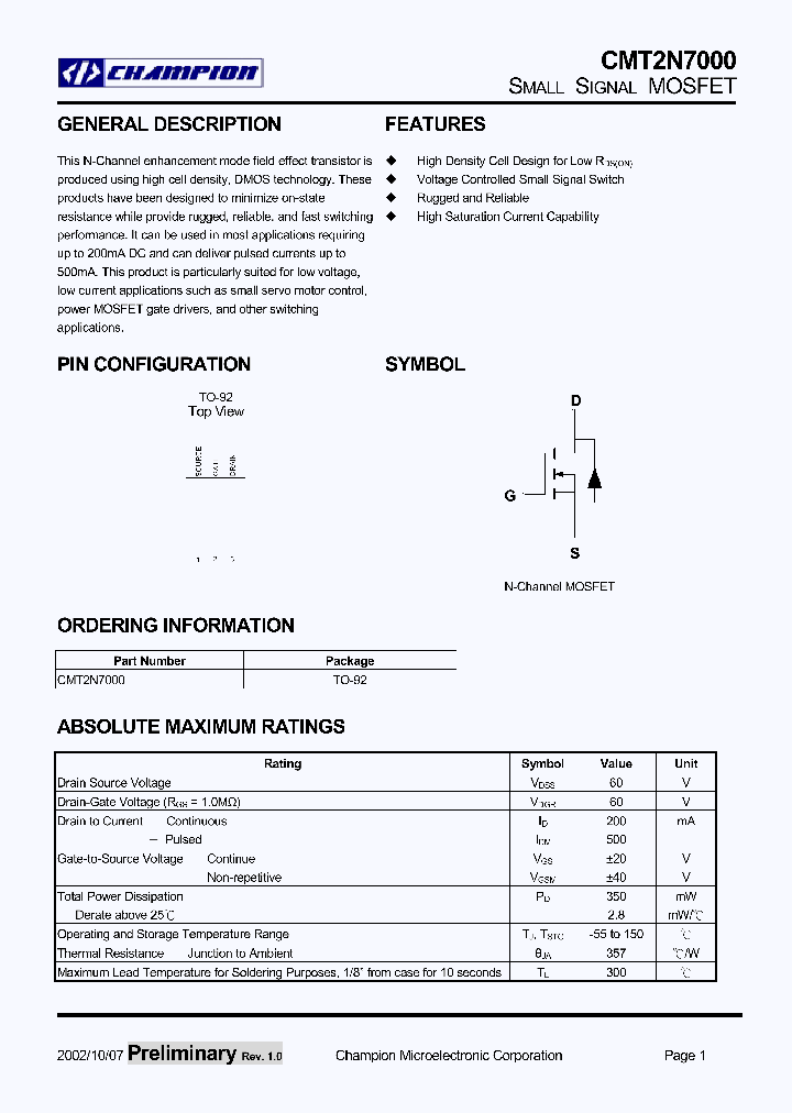 CMT2N7000_335564.PDF Datasheet