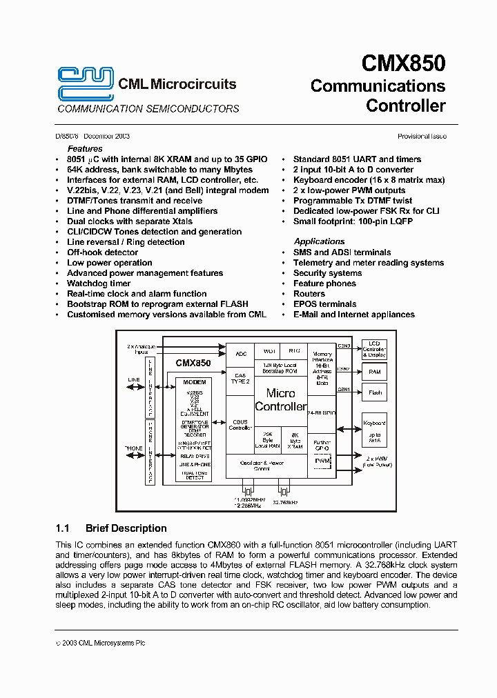 CMX850_384826.PDF Datasheet