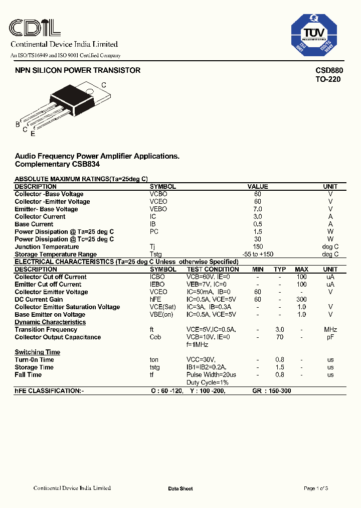 CSD880Y_346706.PDF Datasheet