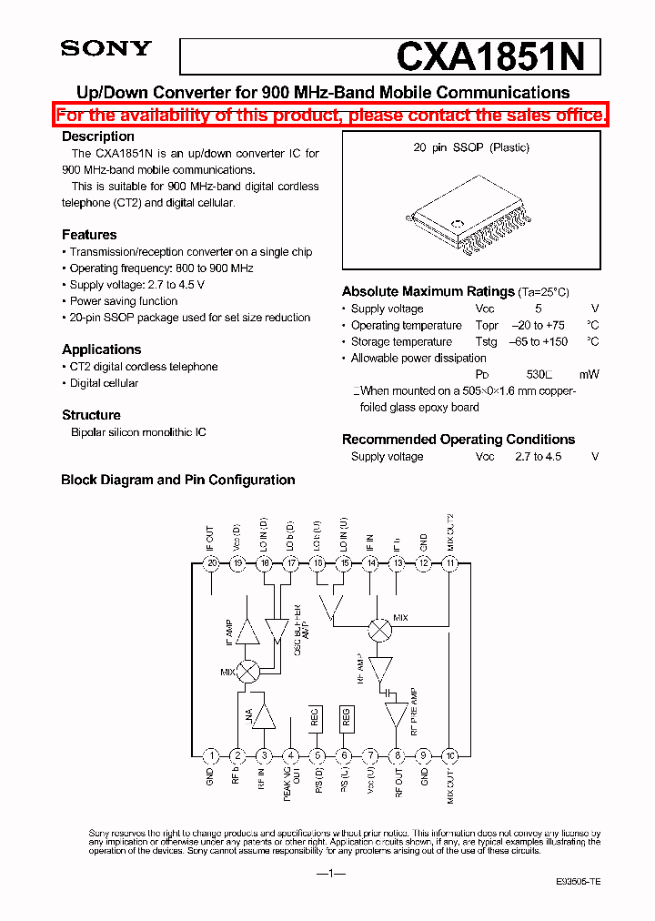 CXA1851_130665.PDF Datasheet
