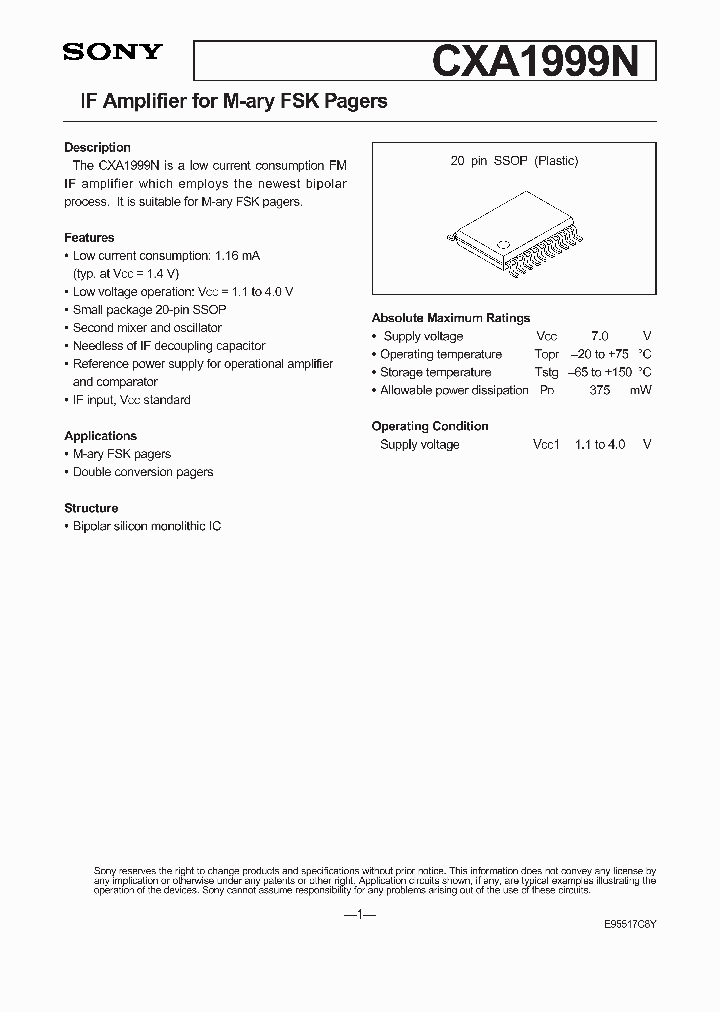 CXA1999_24088.PDF Datasheet