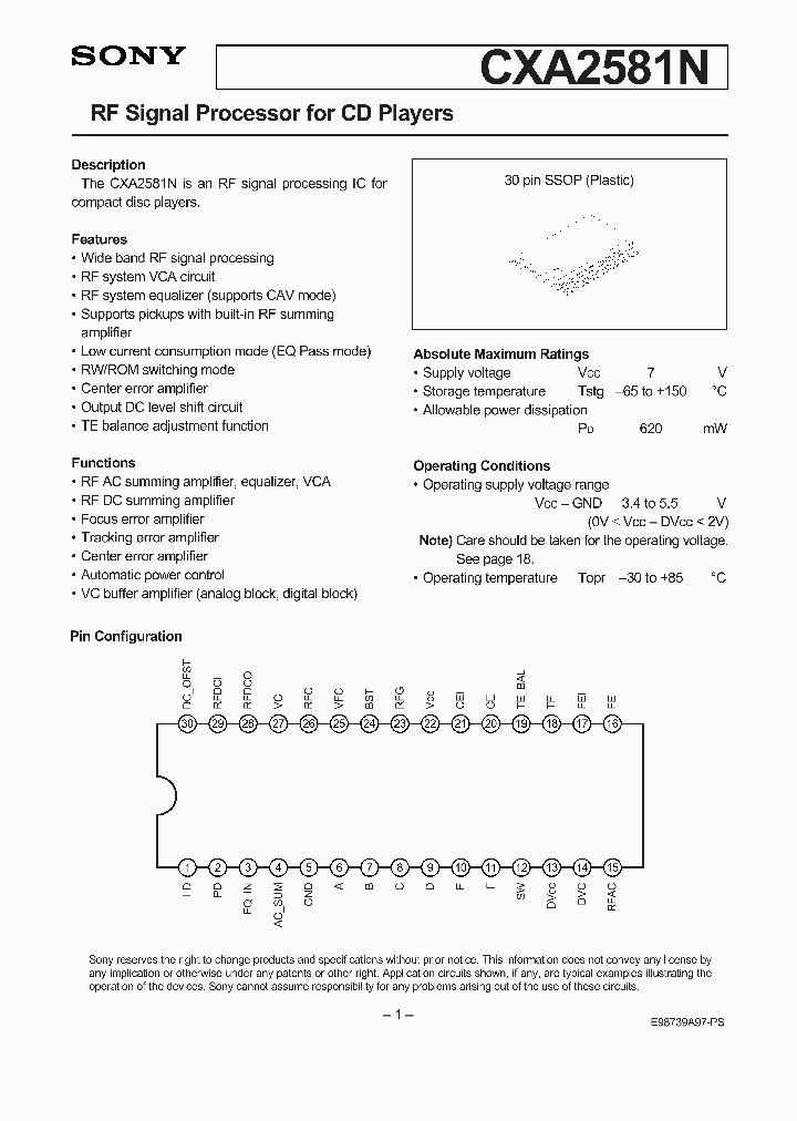 CXA2581_24161.PDF Datasheet