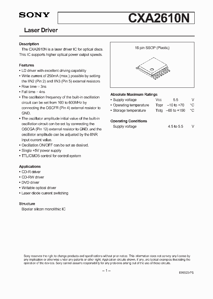 CXA2610N_285002.PDF Datasheet