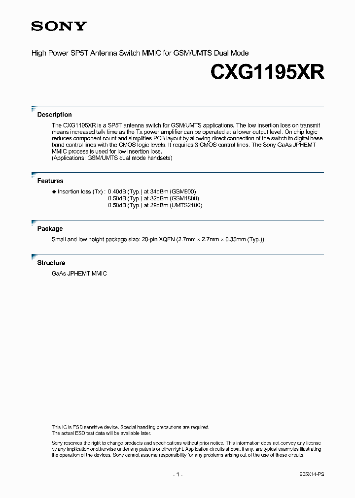 CXG1195XR_364715.PDF Datasheet