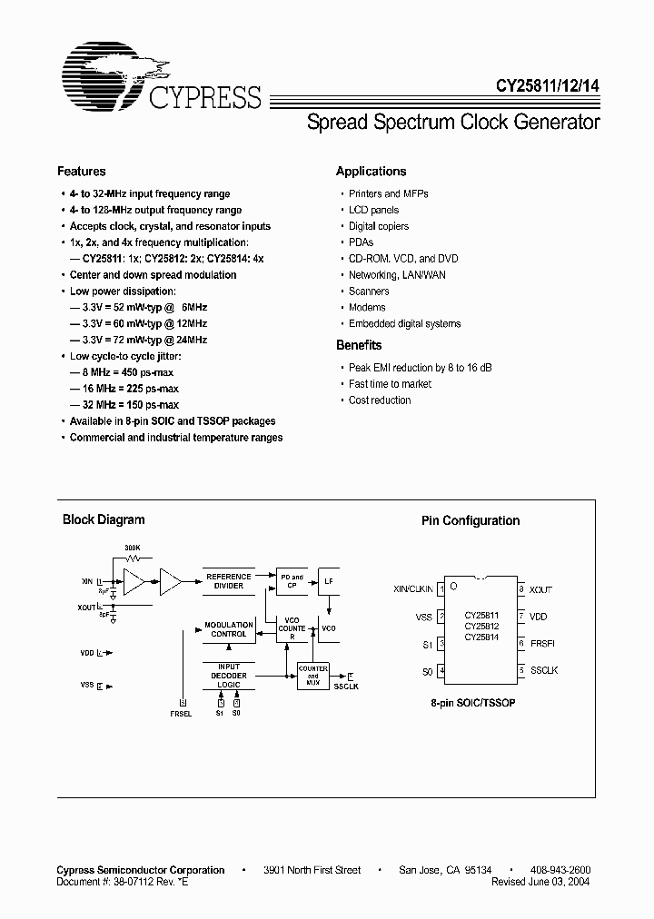 CY25811ZC_385598.PDF Datasheet