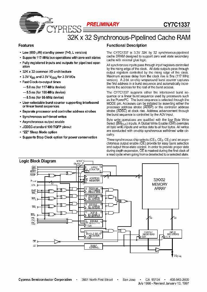 CY7C1337_184648.PDF Datasheet