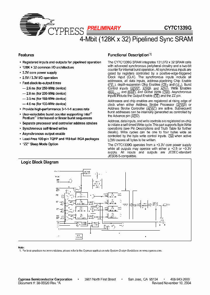 CY7C1339G_328828.PDF Datasheet