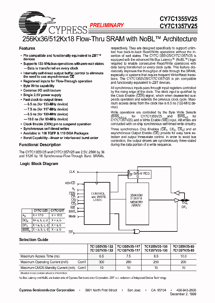 CY7C1355V25_325887.PDF Datasheet