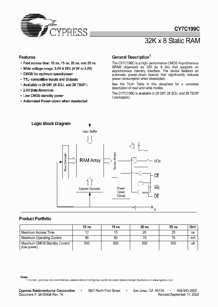 CY7C199C-15PC_377407.PDF Datasheet