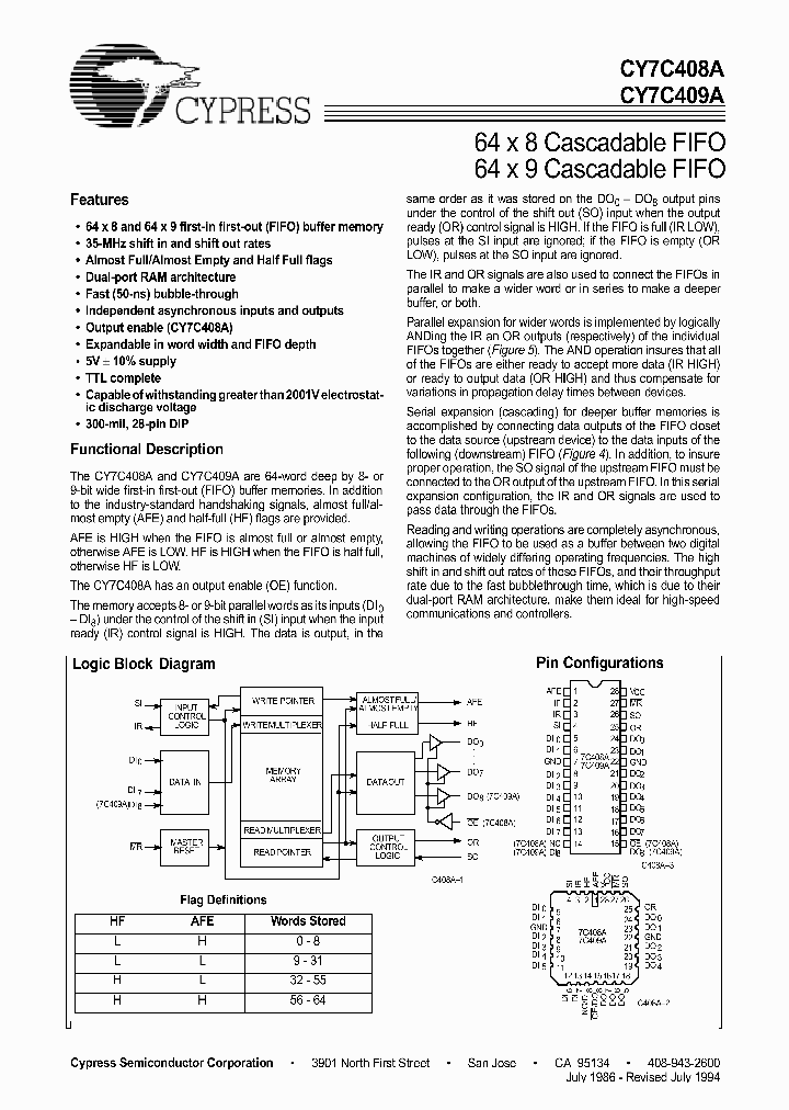 CY7C409A_349126.PDF Datasheet
