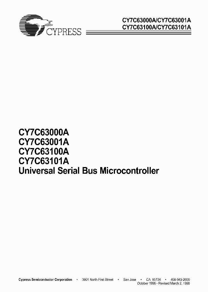 CY7C63001A_190763.PDF Datasheet