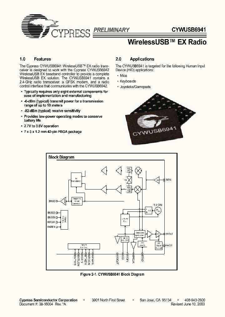 CYWUSB6941_324072.PDF Datasheet