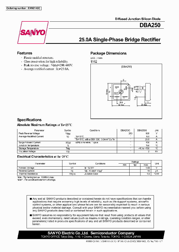 DBA250_366352.PDF Datasheet