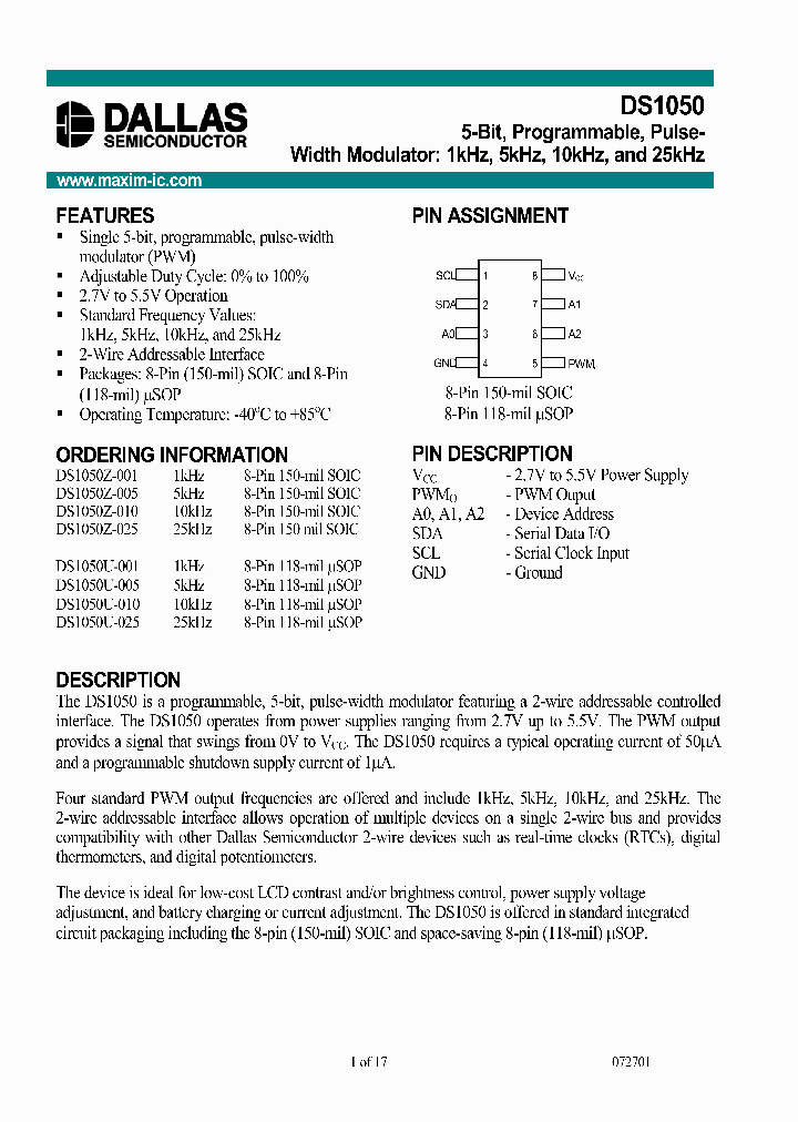 DS1050_166870.PDF Datasheet