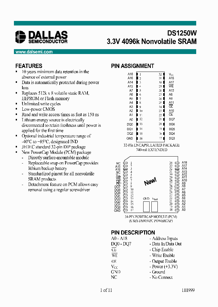 DS1250W_229554.PDF Datasheet